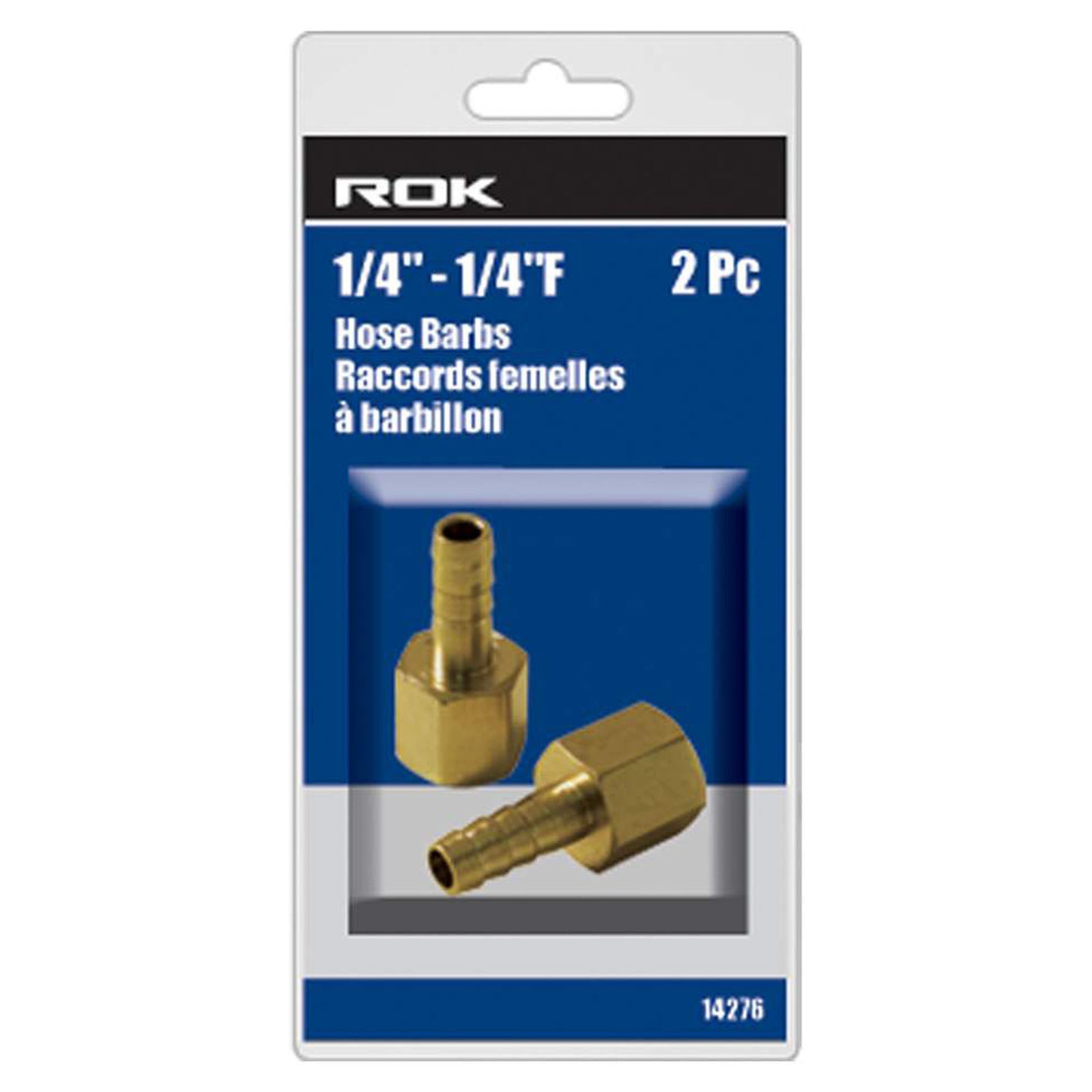 Raccord femelle, à cannelure, 1/4'' x 1/4'' femelle (emballage de 2)