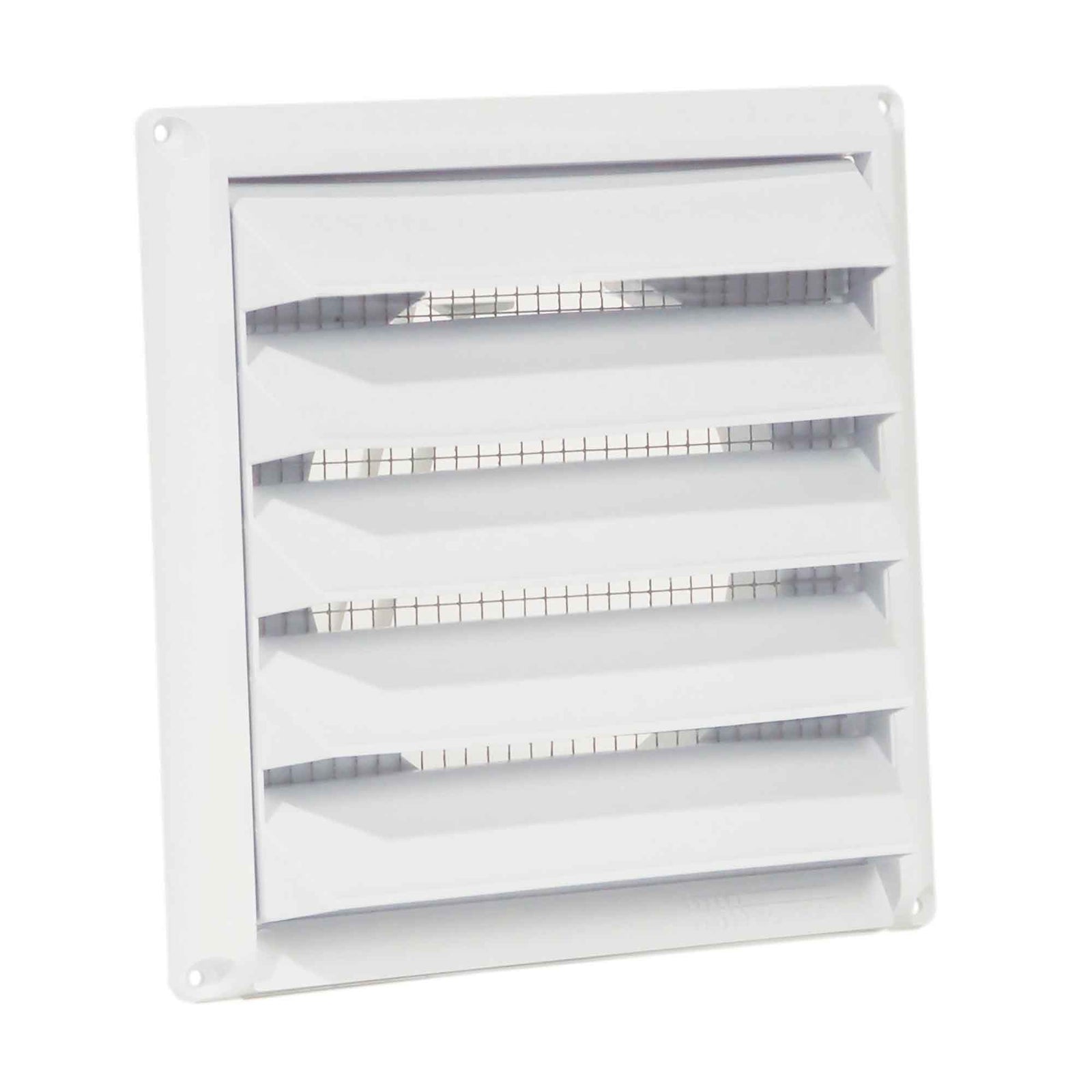 Capuchon d'entrée d'air avec grillage métallique en plastique blanc, 6"  