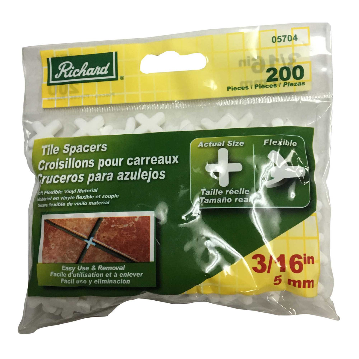 Croisillons flexibles 3/16&#39;&#39; (5mm) (200 / sac)