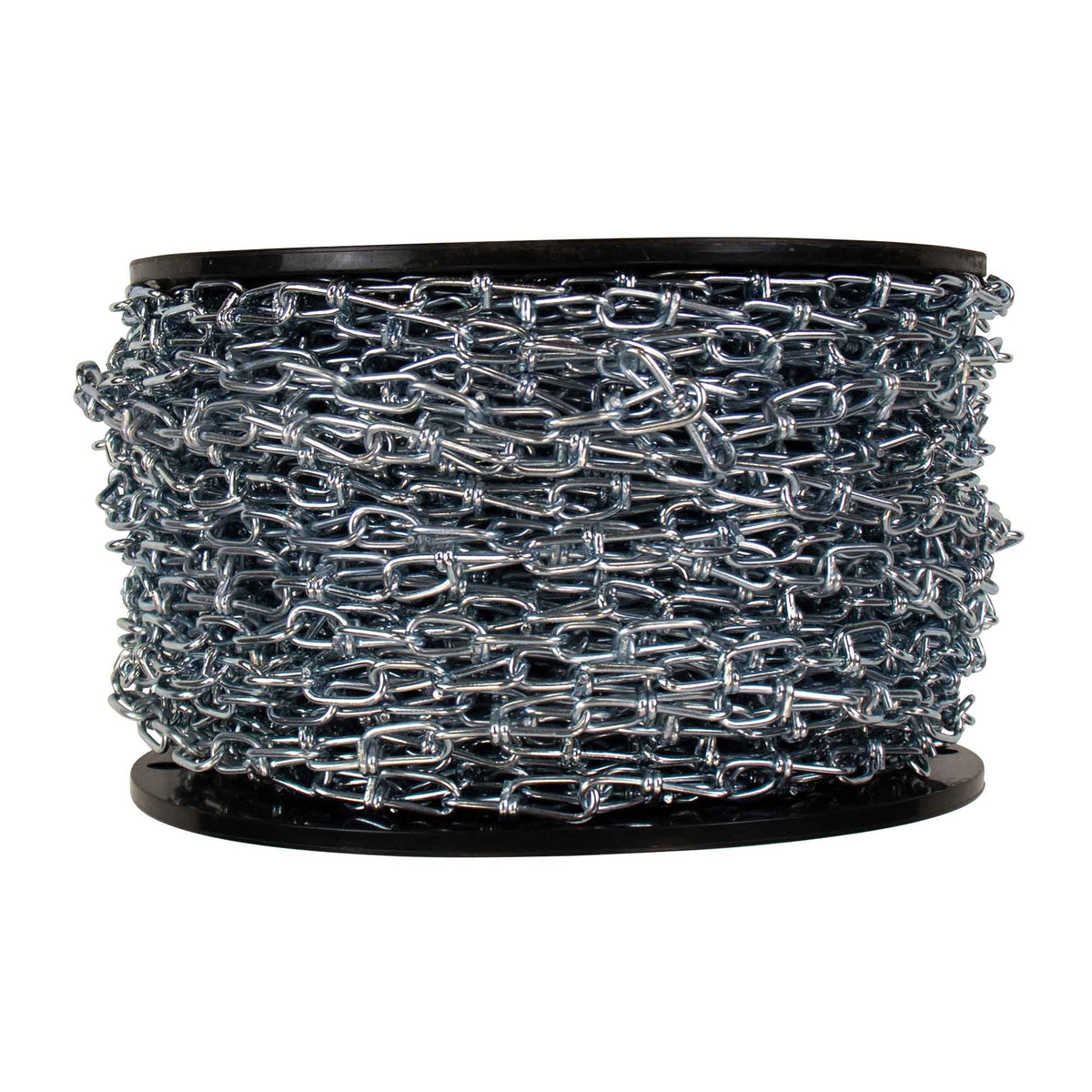 Chaîne à boucles doubles en acier plaqué zinc, #3/0 x 200' (vendue au pied linéaire)