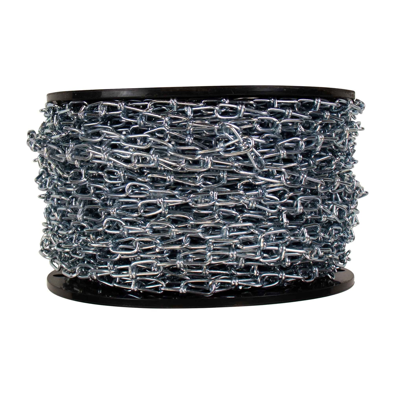 Chaîne à boucles doubles en acier plaqué zinc, #3/0 x 200' (vendue au pied linéaire)