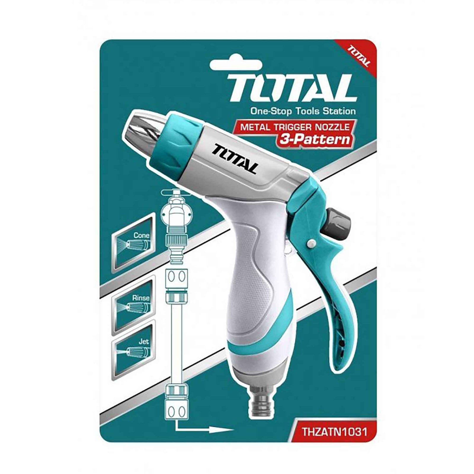 Pistolet d'arrosage avec buse en métal à 3 modes