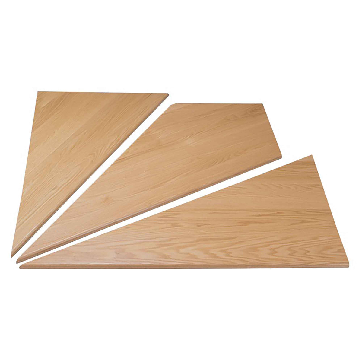 Ensemble de marches d&#39;angles en chêne rouge naturel, 1-1/16&#39;&#39; x 36&#39;&#39; à 42&#39;&#39; (gauche)