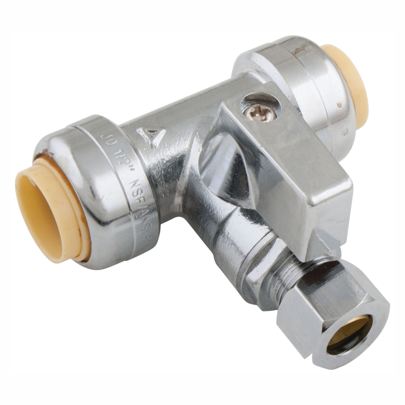 Mini valve à bille, 1/4 de tour, 1/2'' rapide x 3/8'' COMP
