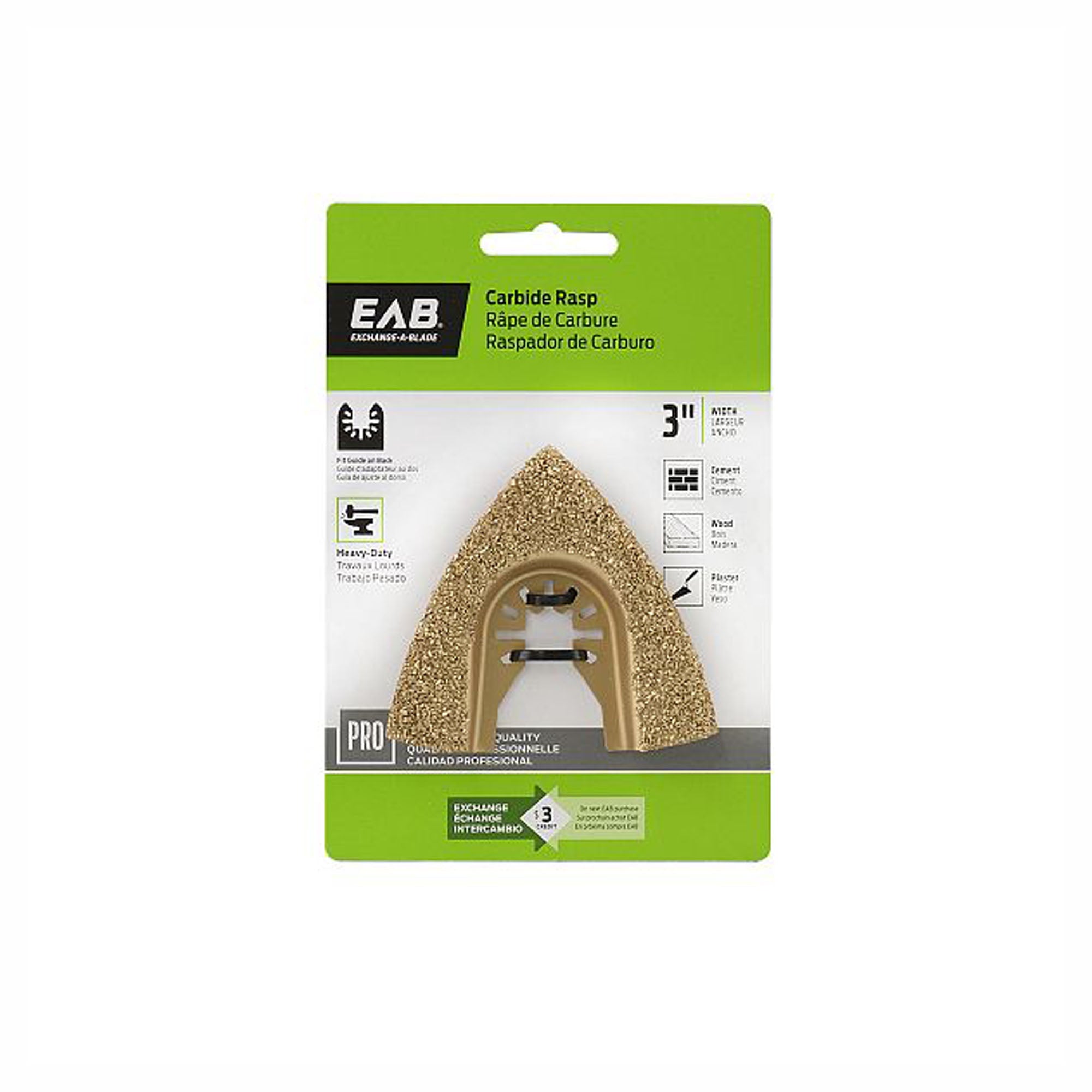 Râpe oscillant au carbure, 3''