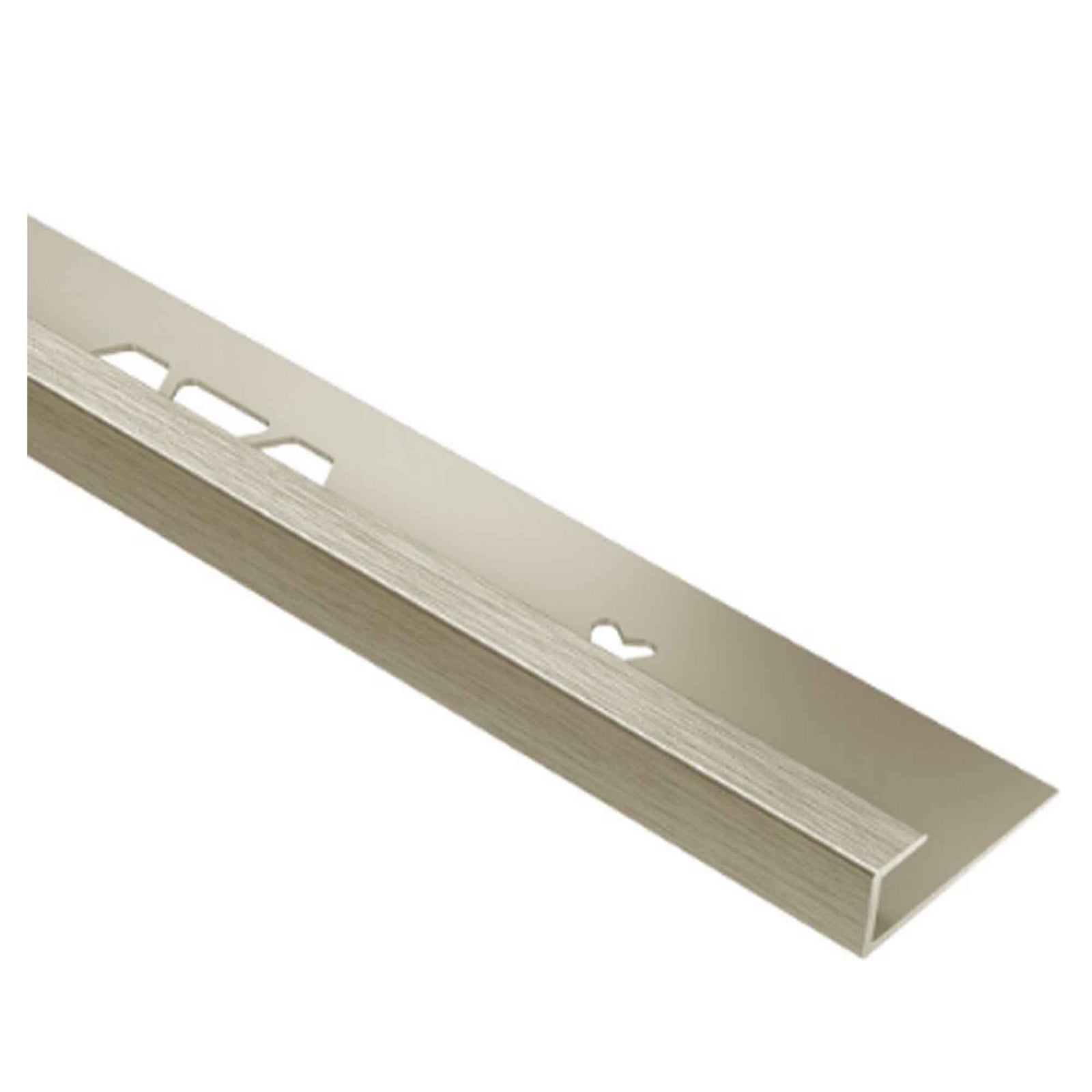 Moulure profilée VINPRO-S de bordure en aluminium nickel brossé, 13/64''