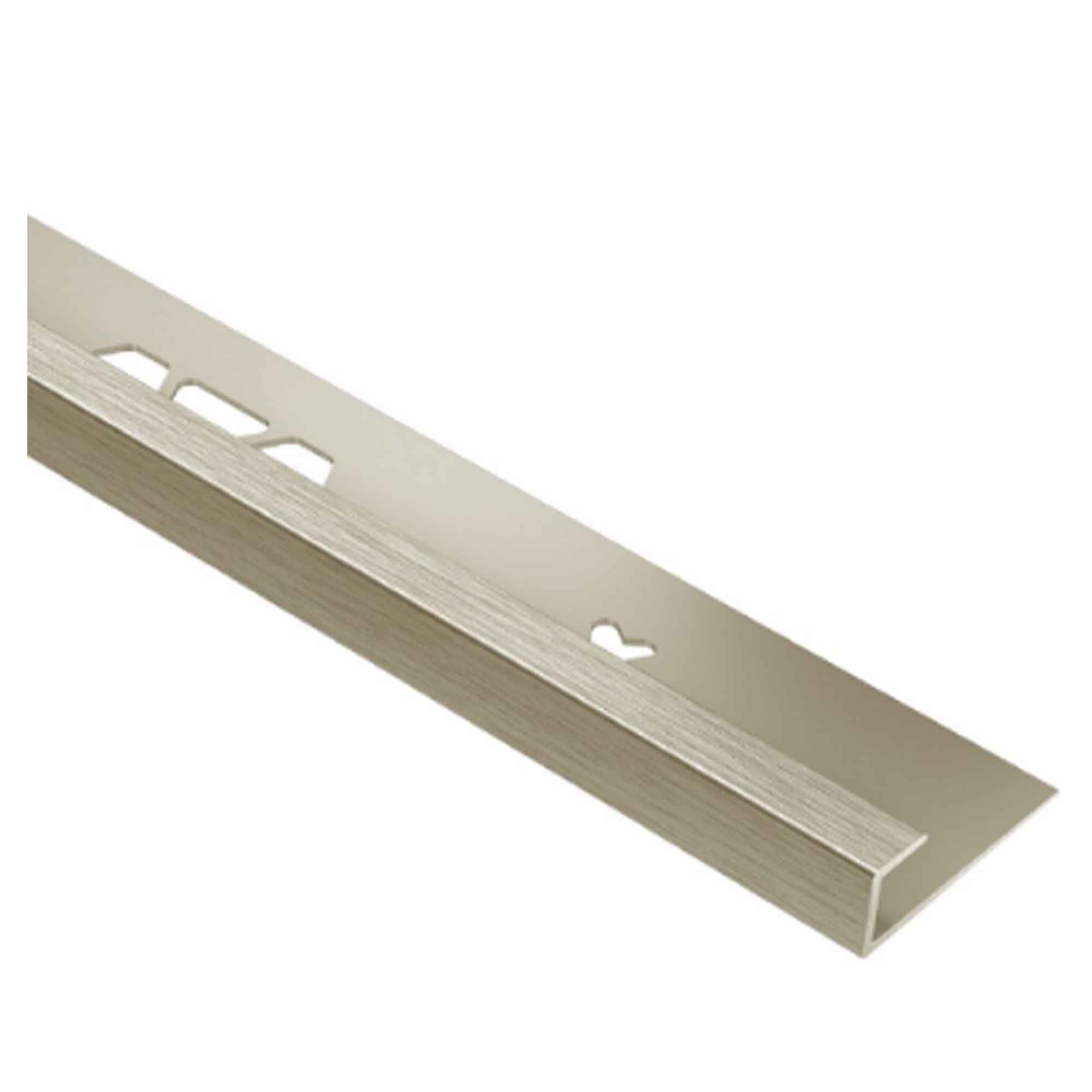Moulure profilée VINPRO-S de bordure en aluminium nickel brossé, 13/64''
