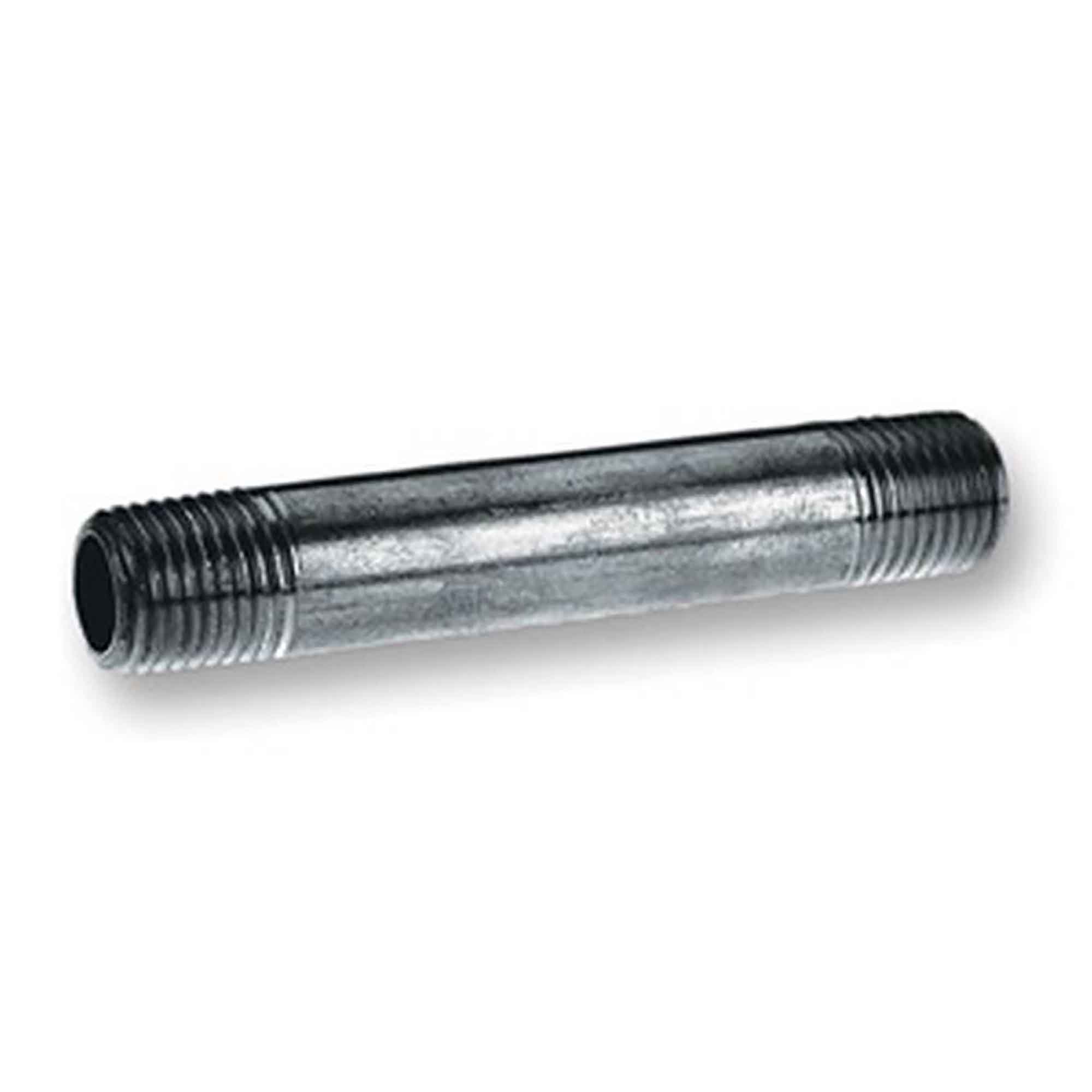 Mamelon en acier galvanisé, 1" x 4"