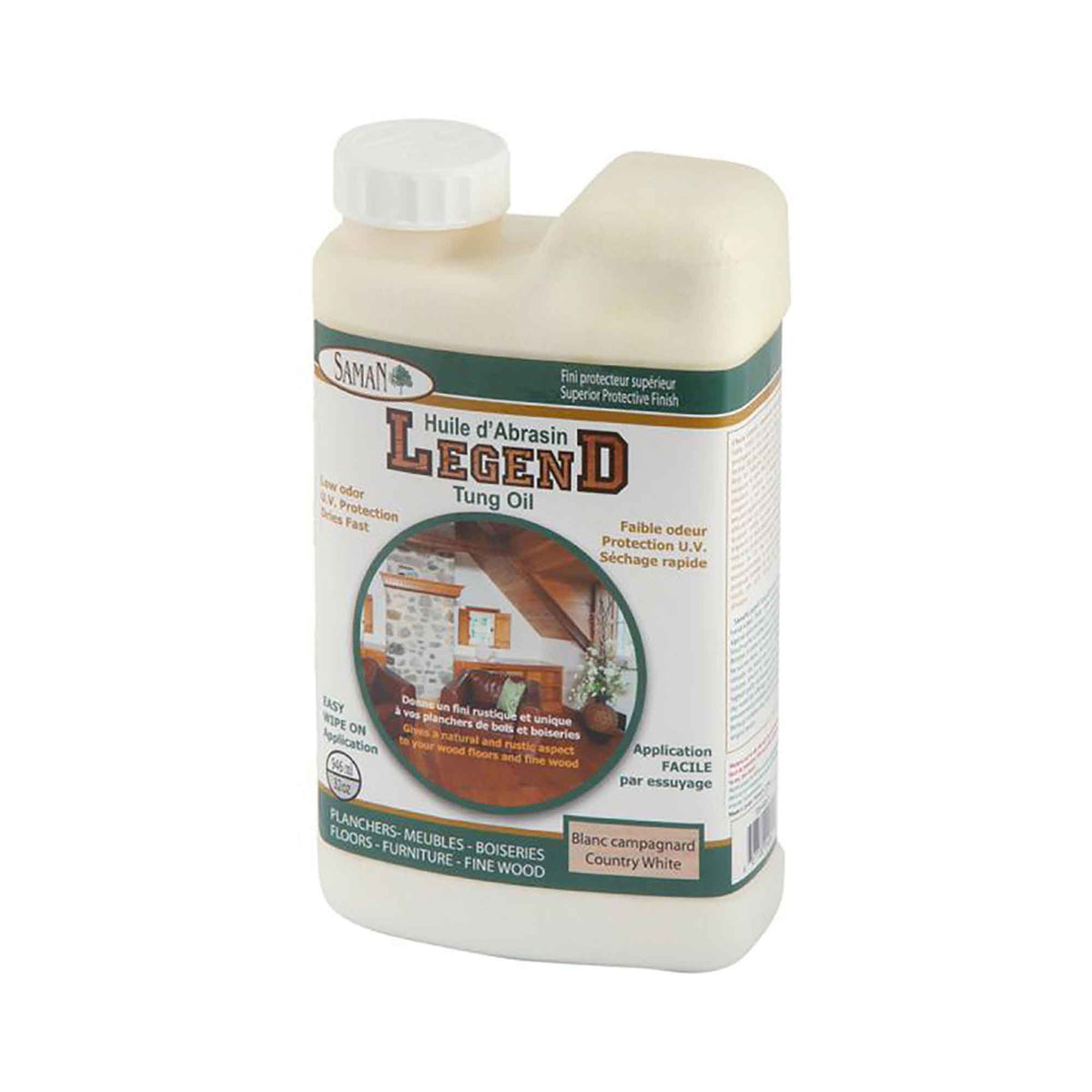 Huile d'abrasin, blanc neige, 946 ml