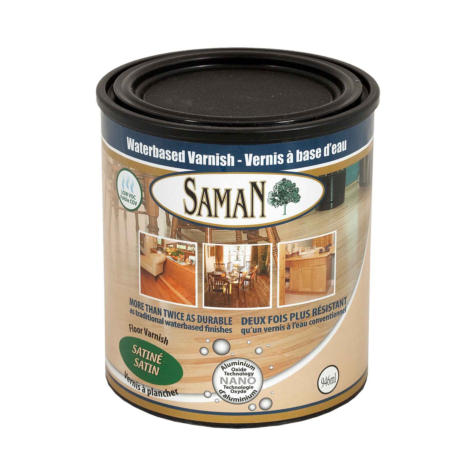Vernis à base d'eau satiné, 946 ml        
