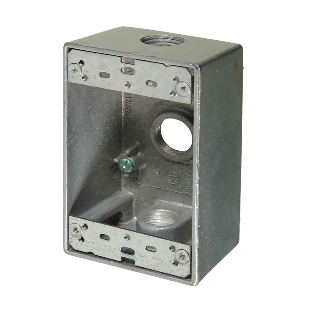 Boîte de sortie étanche à (1) dispositif à l’épreuve des intempéries, 2" de profondeur (gris)  