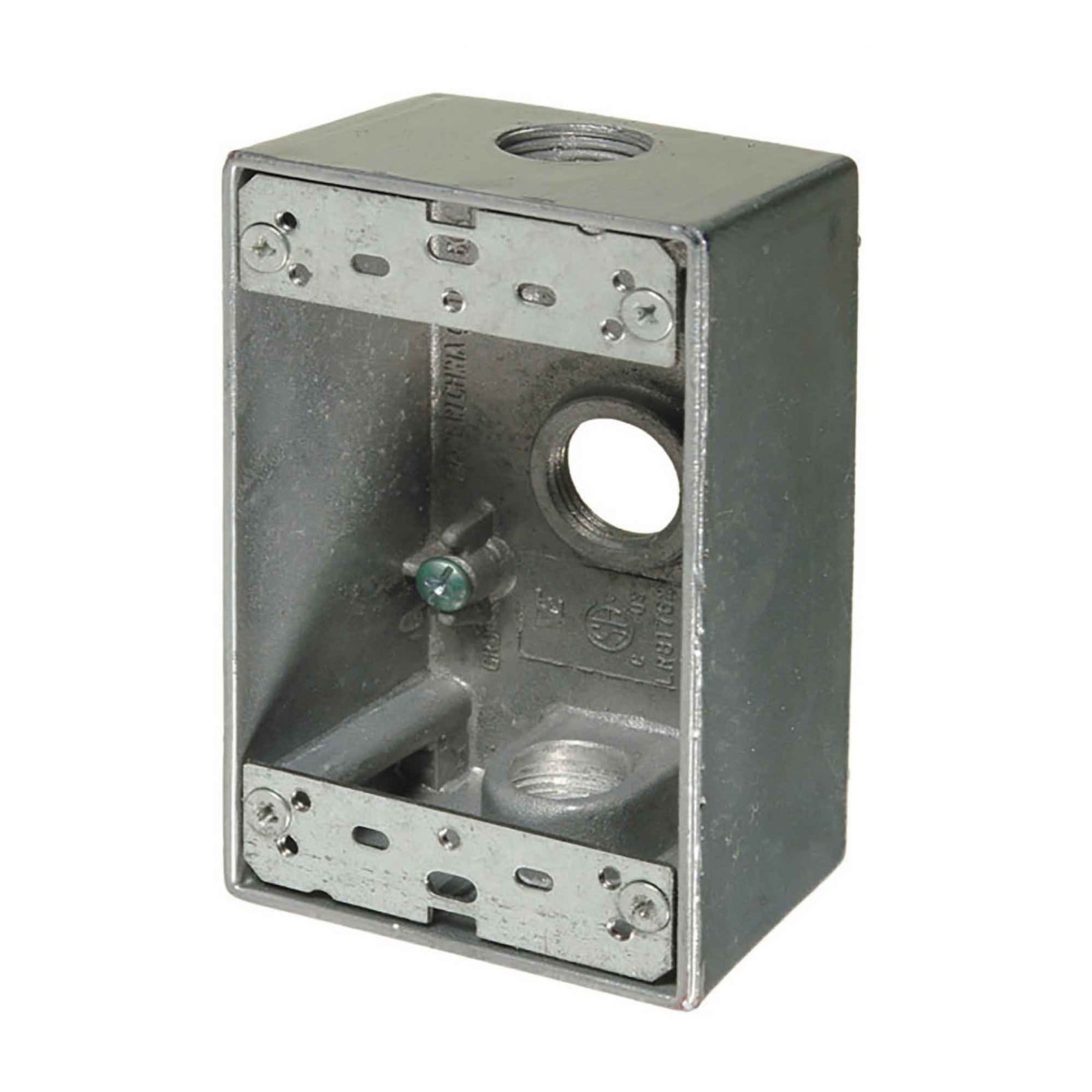 Boîte de sortie étanche à (1) dispositif à l’épreuve des intempéries, 2" de profondeur (gris)  