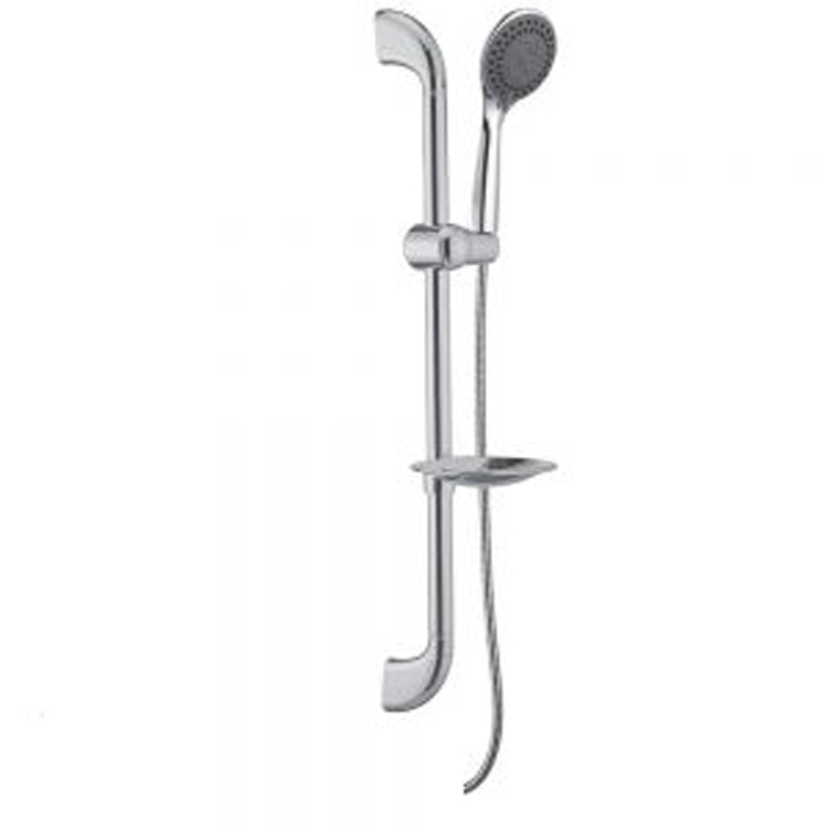 Douchette à 6 réglages sur barre murale au fini chrome