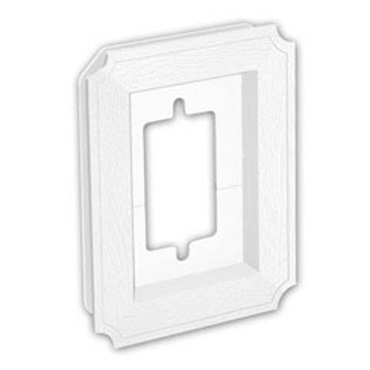 Plaque de deux sections, encastrée, pour prise, BLANC, 7'' X 5''"