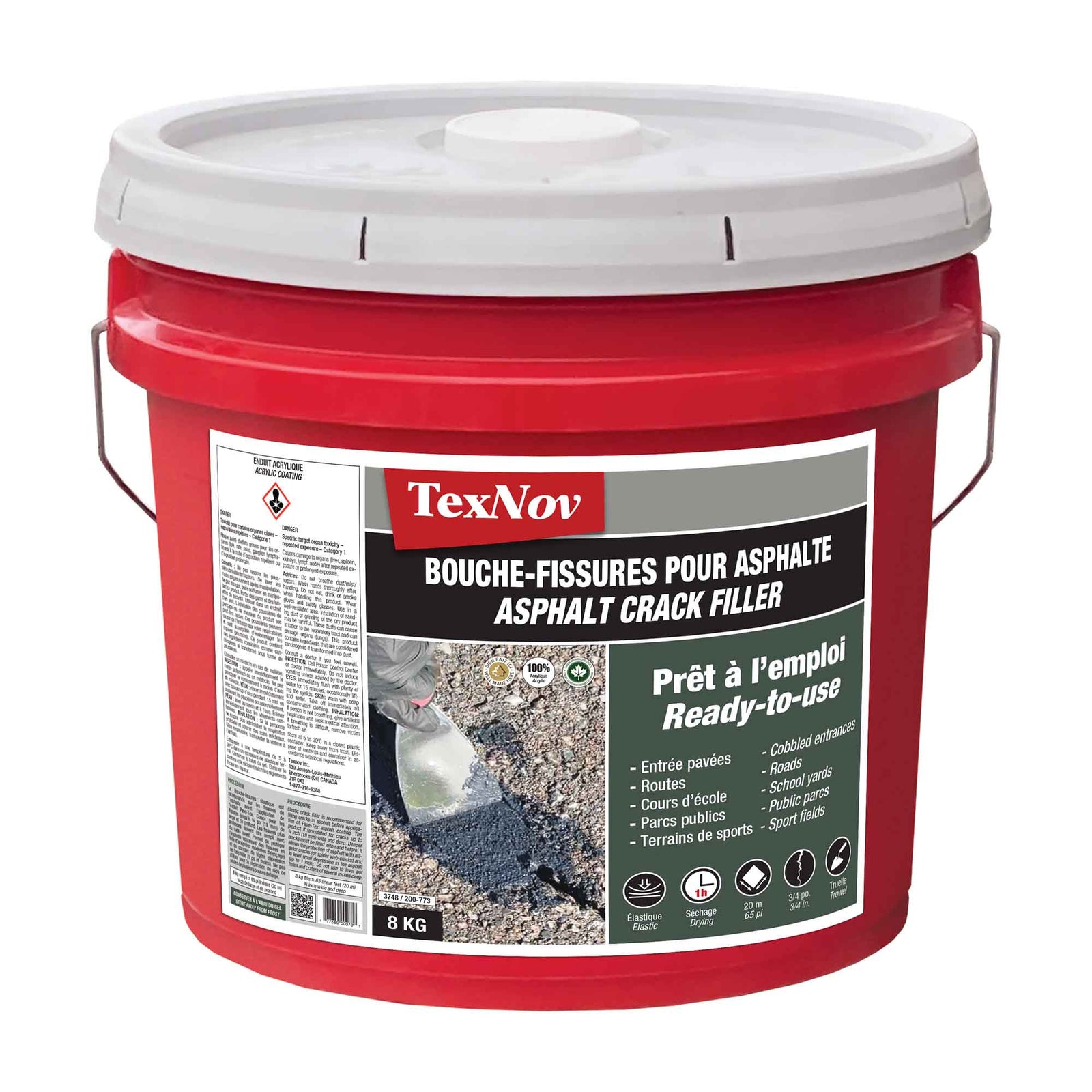 Bouche-fissures pour asphalte, 8 kg