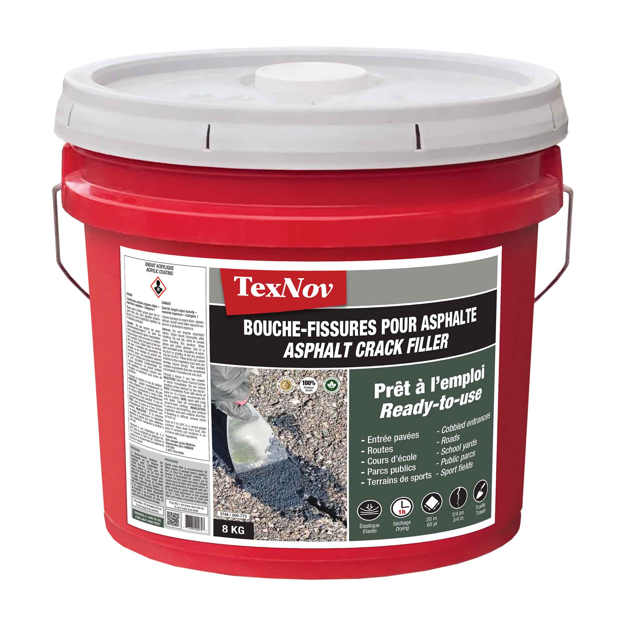 Bouche-fissures pour asphalte, 8 kg