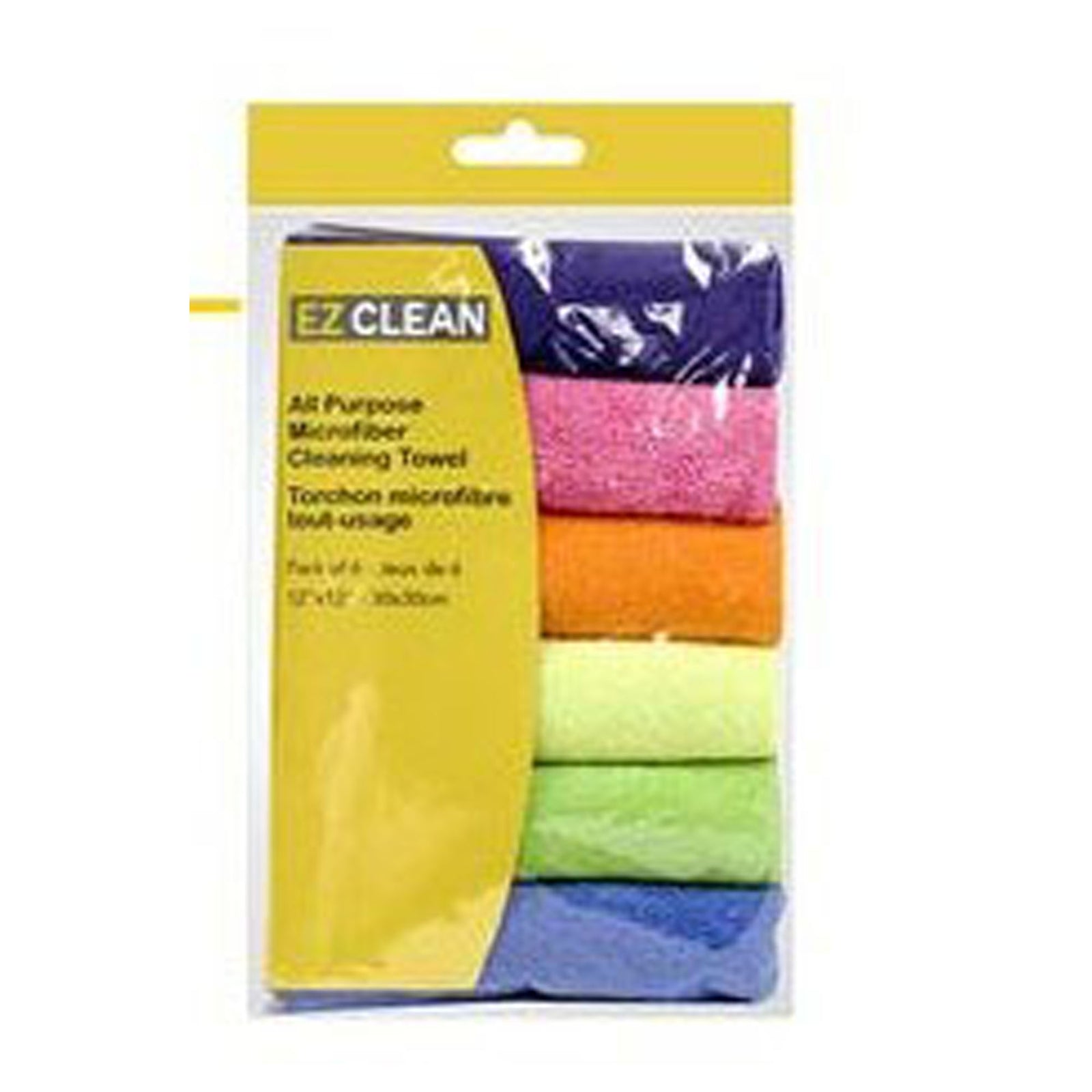 Chiffon en microfibre, tout usage (emballage de 6)