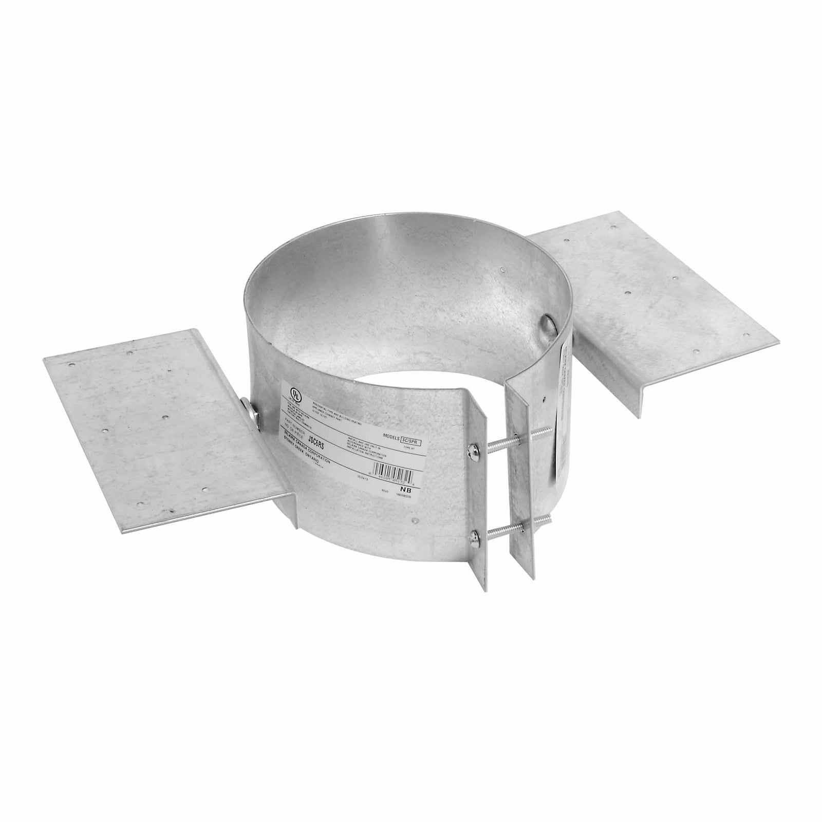 Support de toit, pour cheminée de 6''