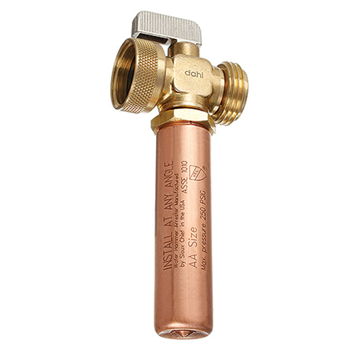 Soupape pour boyau A-B droite, 3/4&#39;&#39; x 3/4&#39;&#39; femele