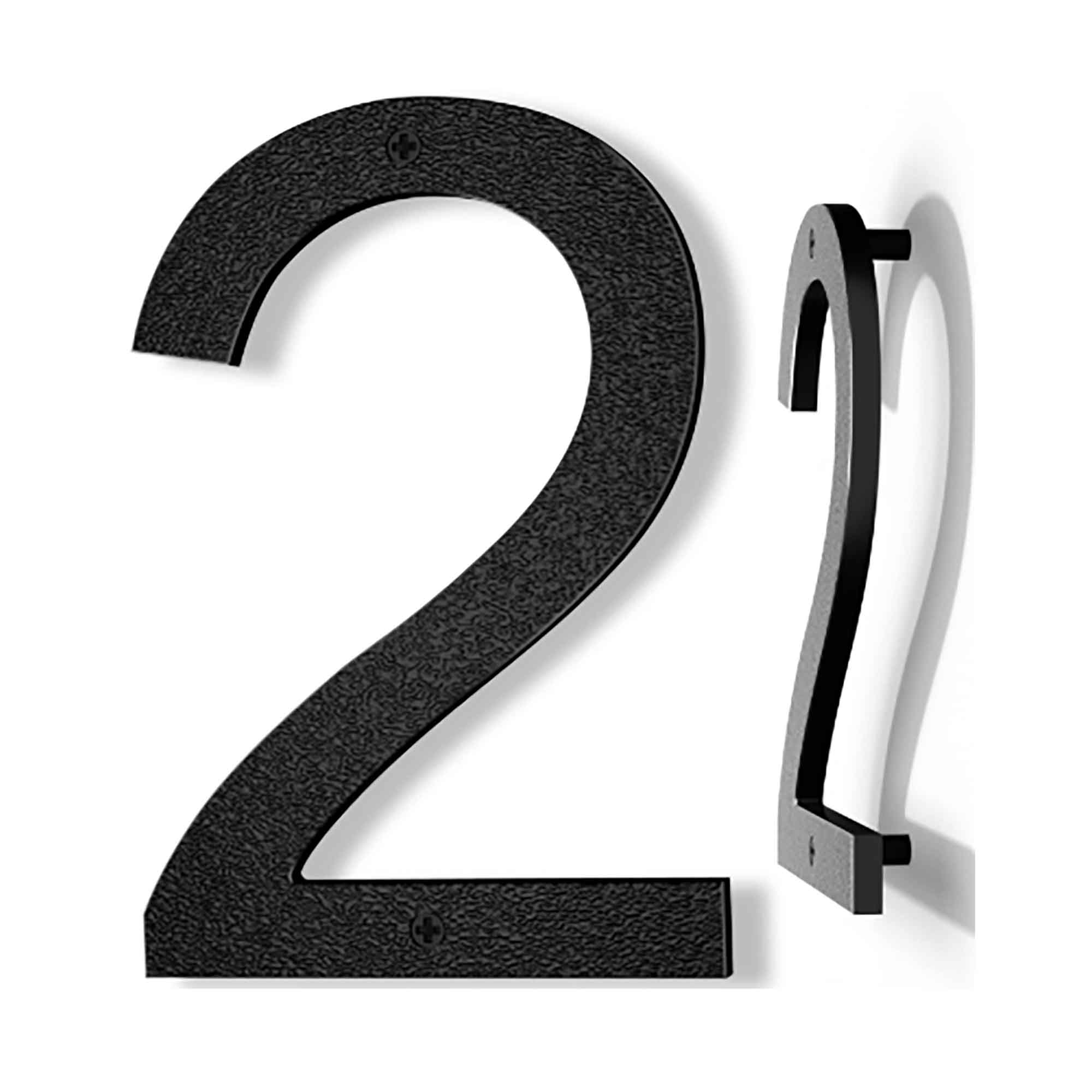 Chiffre d'adresse civique 9'', aluminium, #2