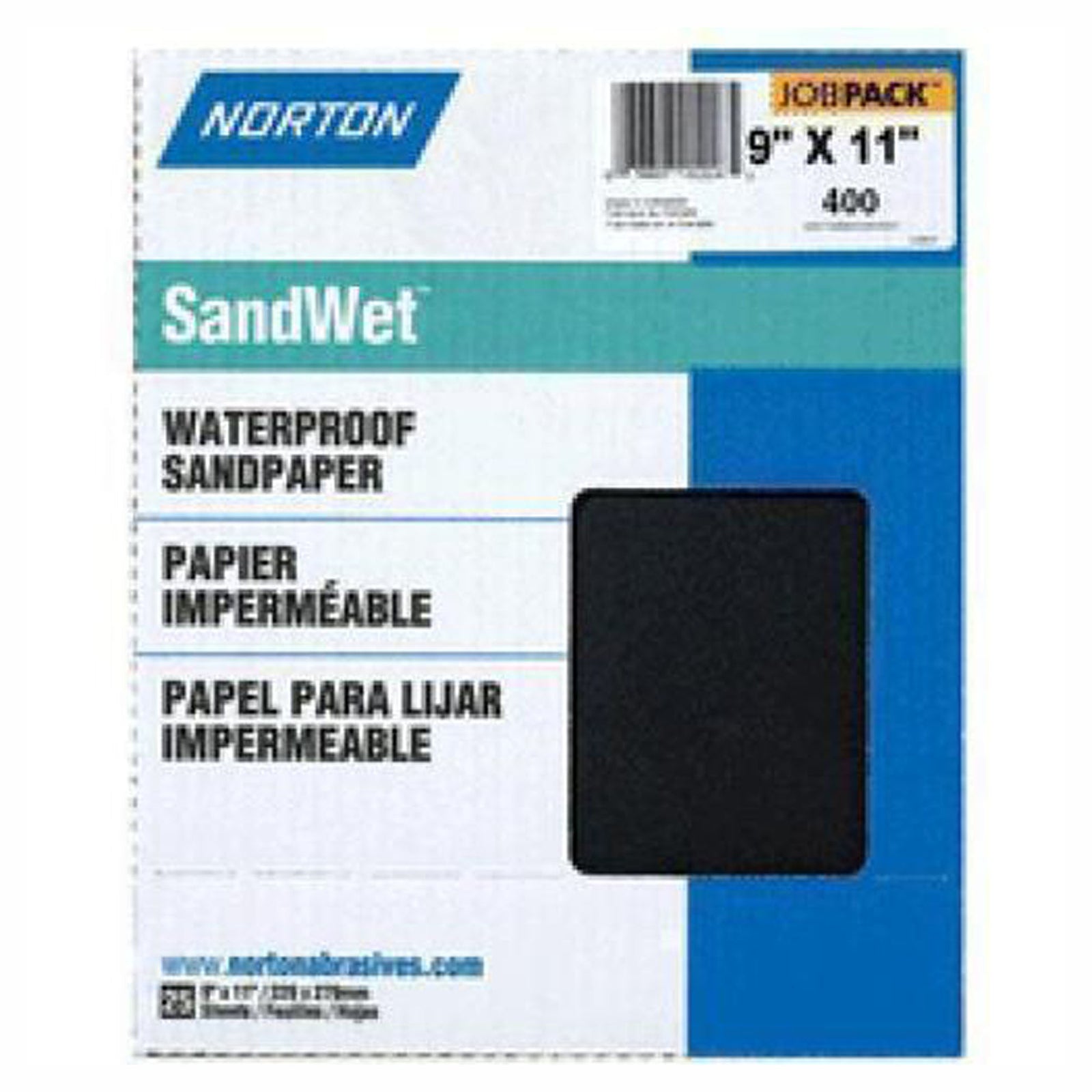 Feuille abrasive sèche / humide, 9'' x 11'', 400 gr
