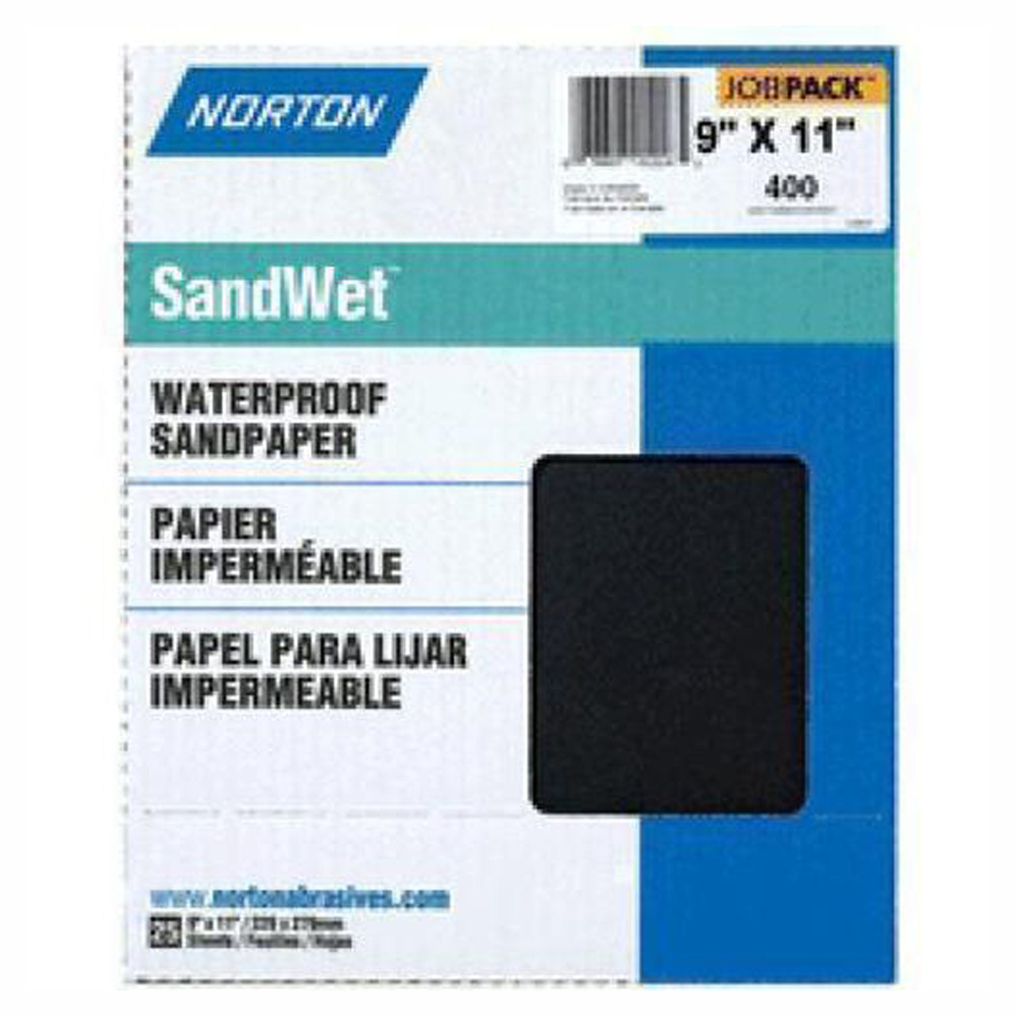 Feuille abrasive sèche / humide, 9'' x 11'', 400 gr