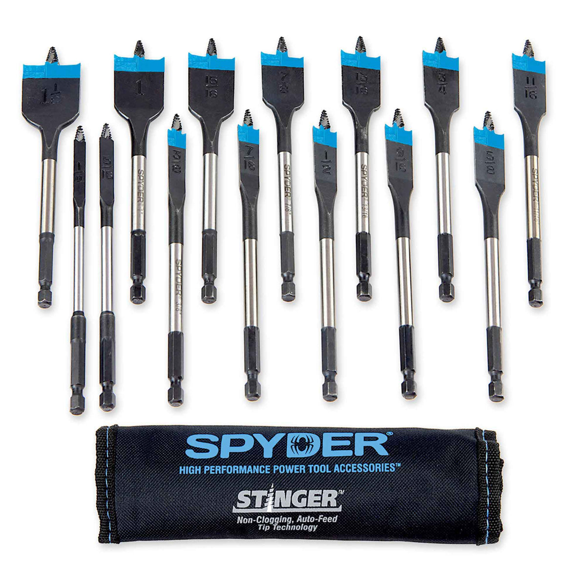 Ensemble de forets Stinger de 6&#39;&#39; à trois pointes pour le bois, 14 pièces
