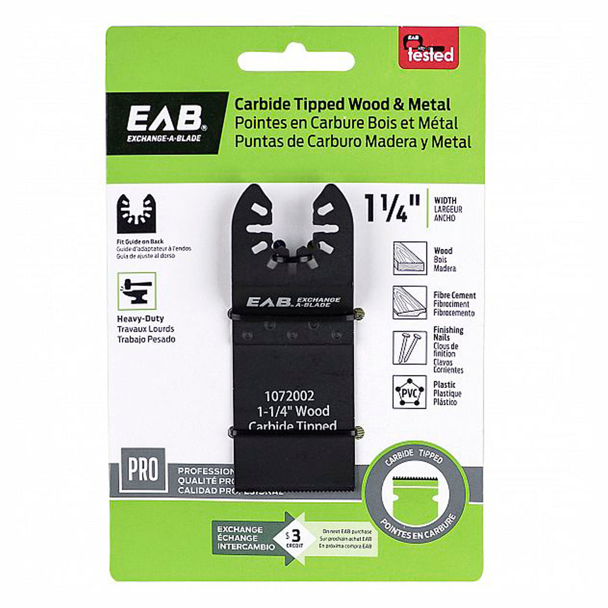 Lame de scie au carbure, pour le bois & les métaux, 1-1/4''