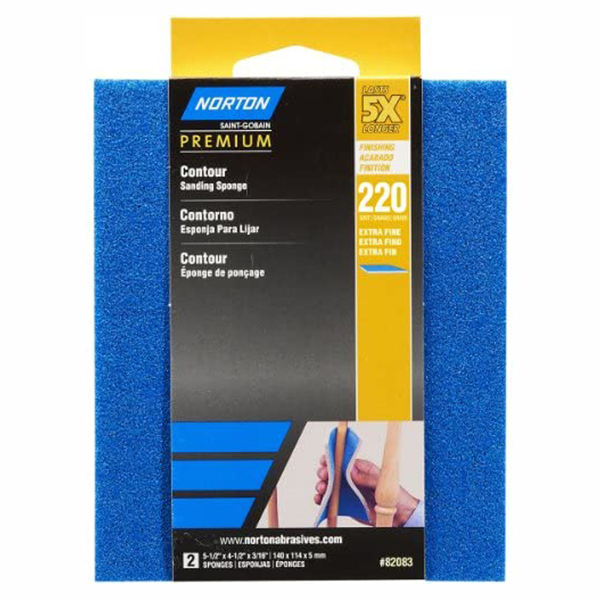 Éponge de ponçage de contour, 220 gr 
