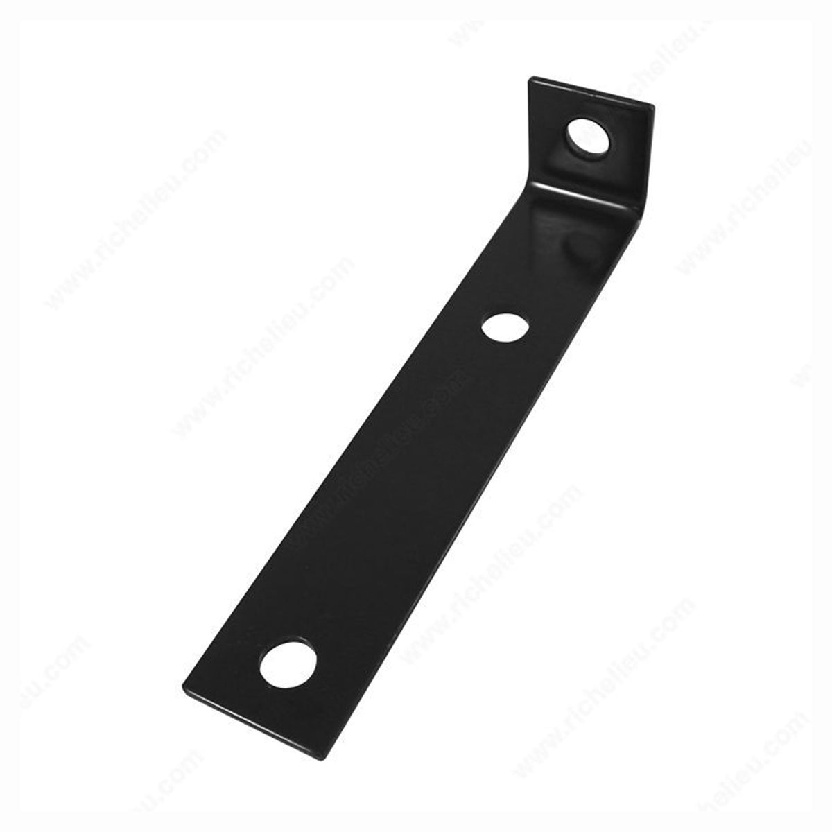 Équerre à pied décalé, noir, 7-1/2'' x 1-1/2'' x 1-1/2''  x 1/8''