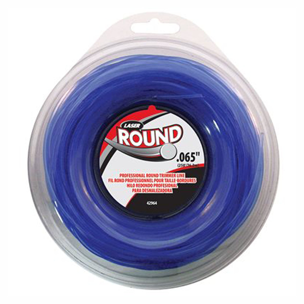 Fil rond pour coupe herbe, électrique ou essence, 0,065'' x 50', bleu