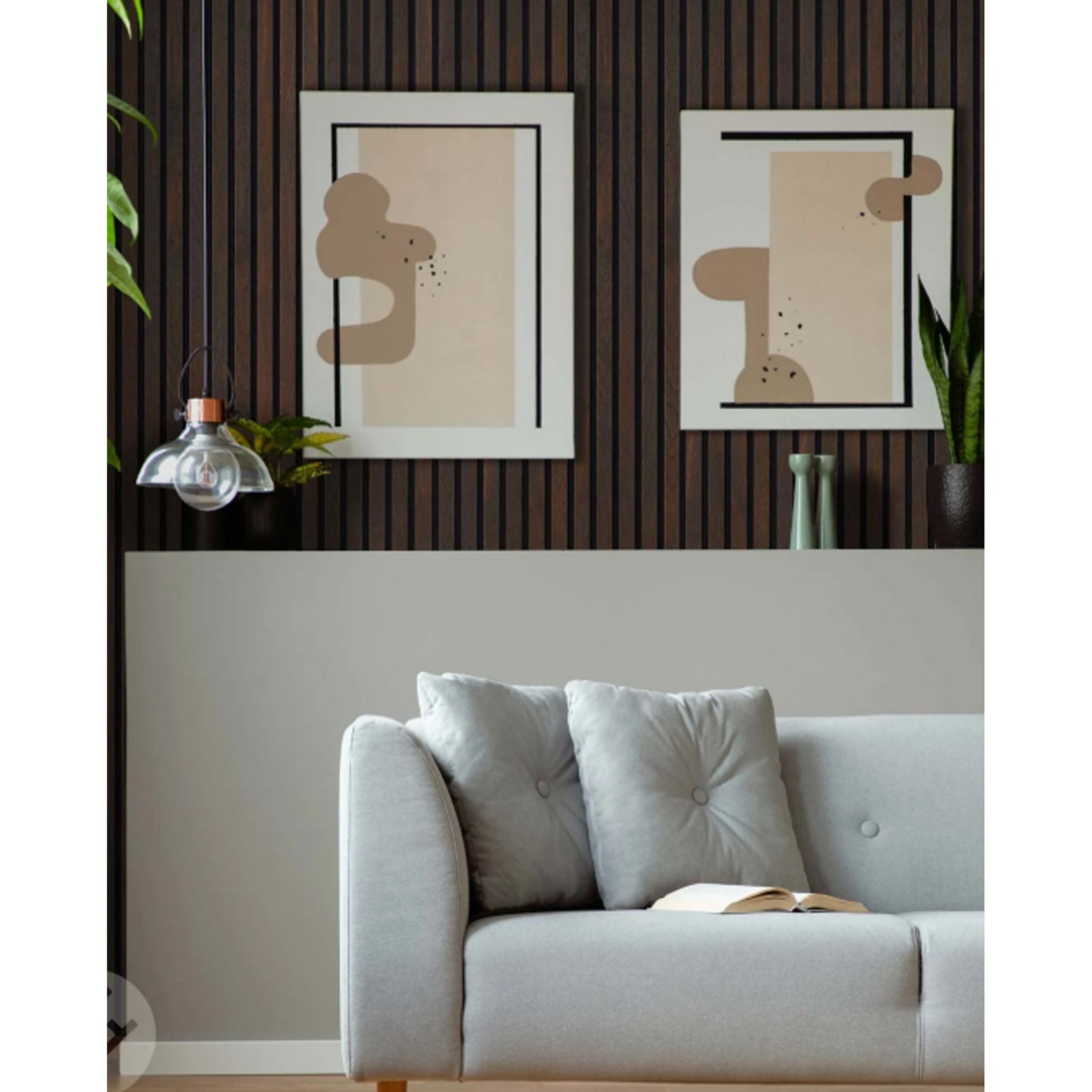 Revêtement mural intérieur embouveté, 6'' x 48", espresso