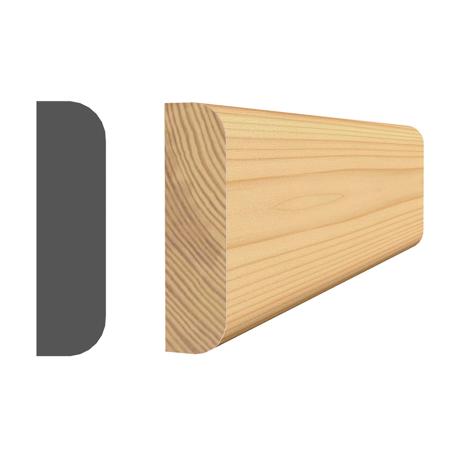 Couvre-joint en pin jointé 5/16'' x 1-1/16'' x 8'