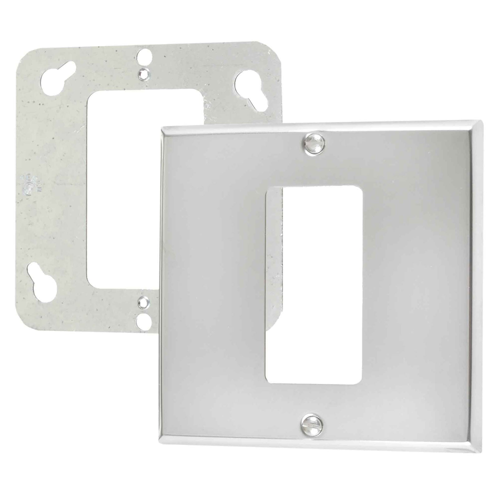 Plaques de montage et de finition pour prise DDFT, chrome