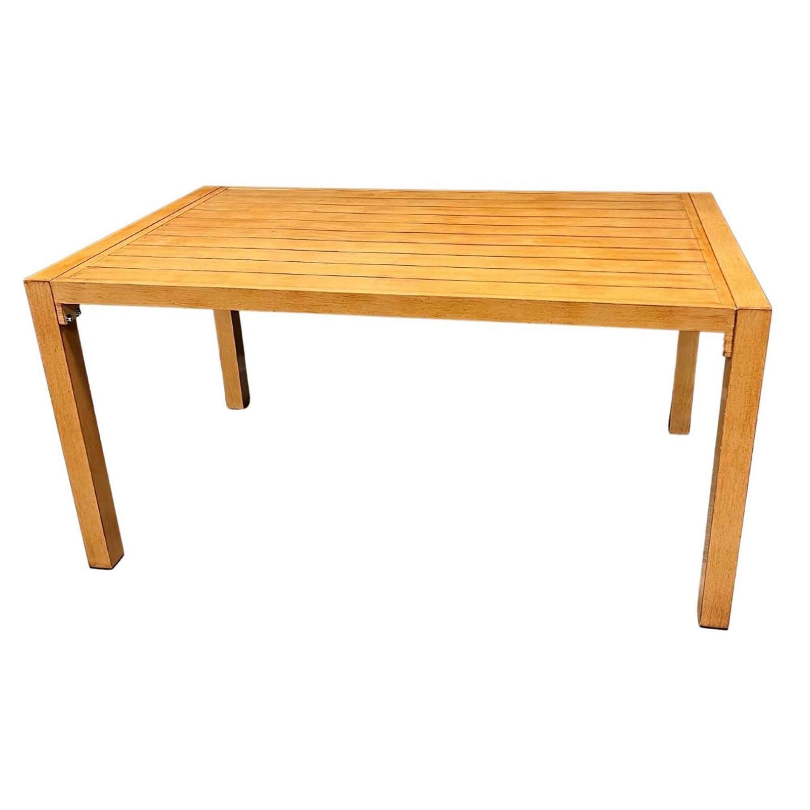 Table Callao en aluminium imitation bois, 35'' x 59''