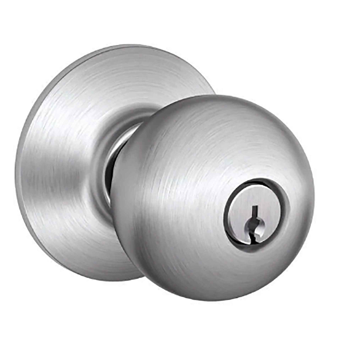 Bouton d'entrée Orbit, chrome satiné