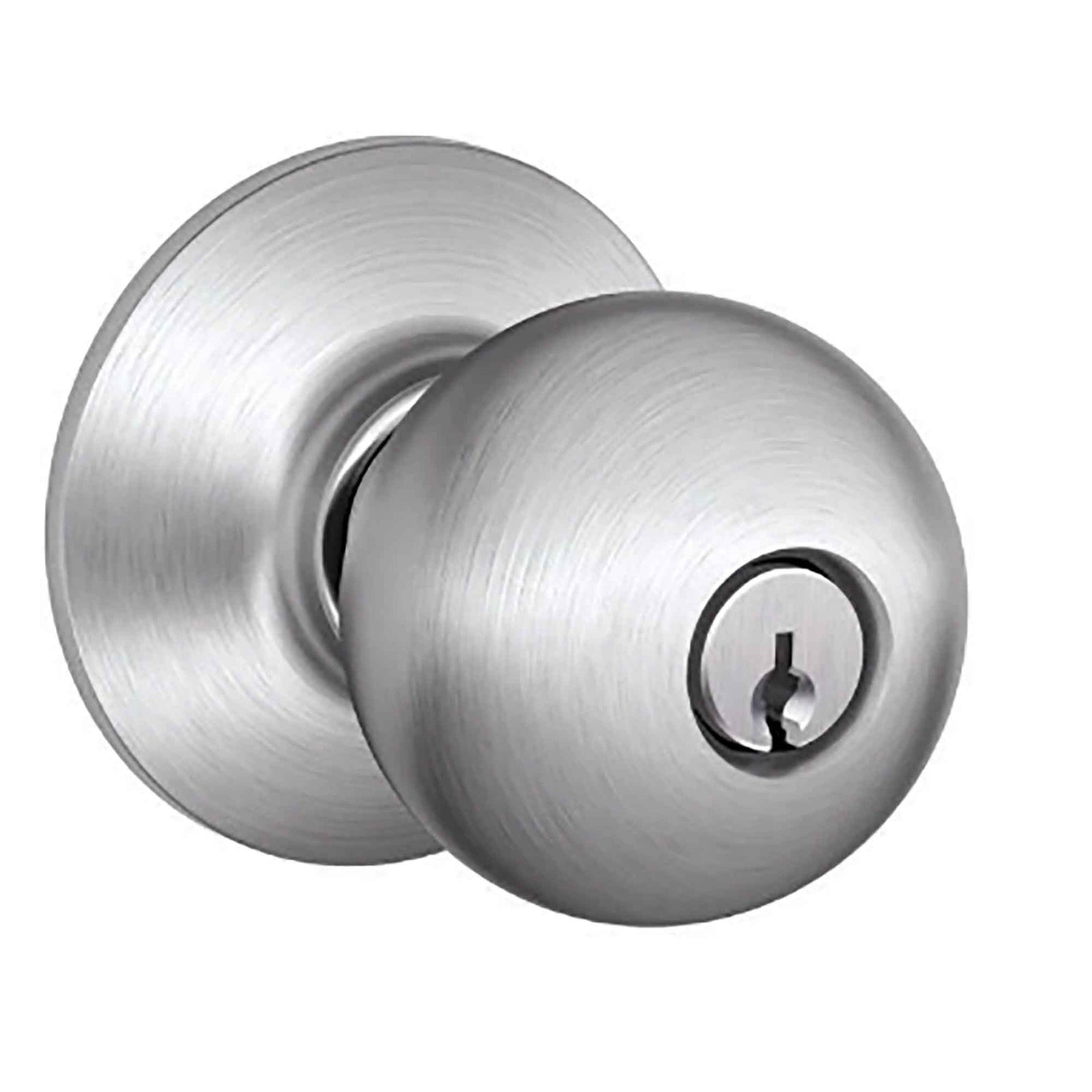 Bouton d'entrée Orbit, chrome satiné