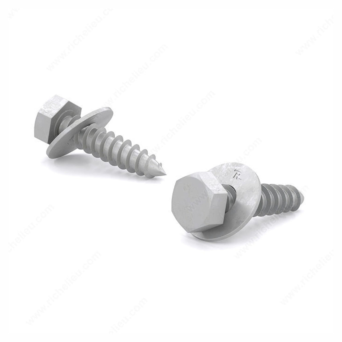 AA - Boulon tire-fond, tête hexagonale avec rondelle, gros filet, 3/8'' x 1-1/2'' (emballage de 4)