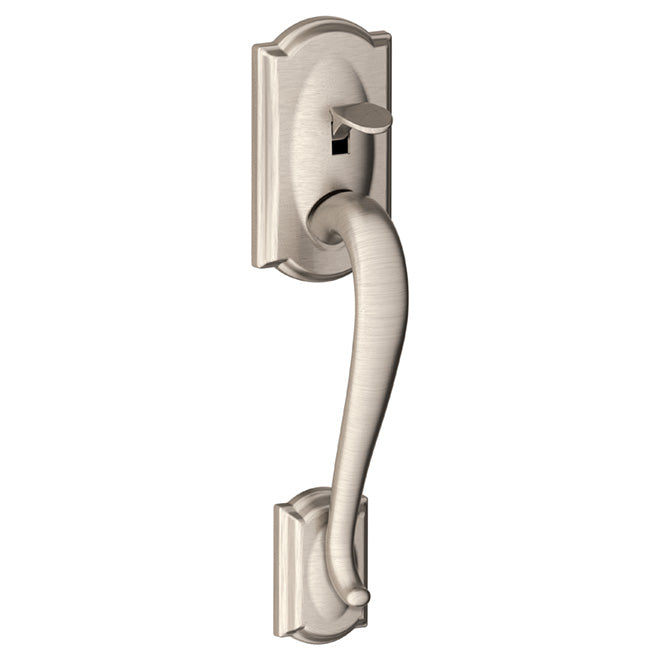 Clenche d'entrée Georgian Camelot, nickel satiné