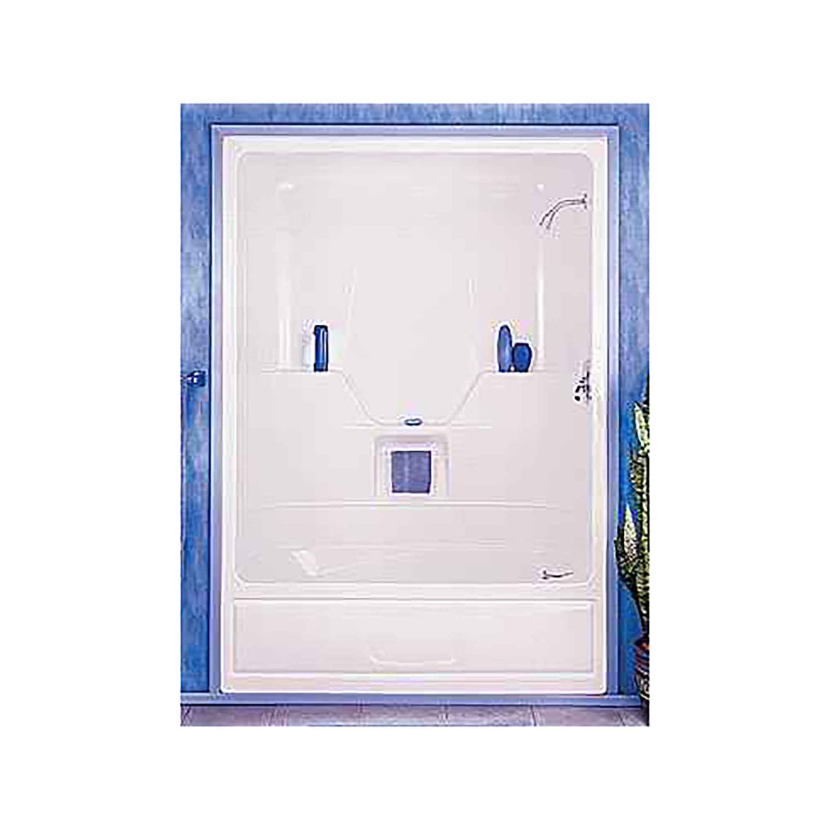 Bain-douche blanc 60’’ gauche 3 pièces 