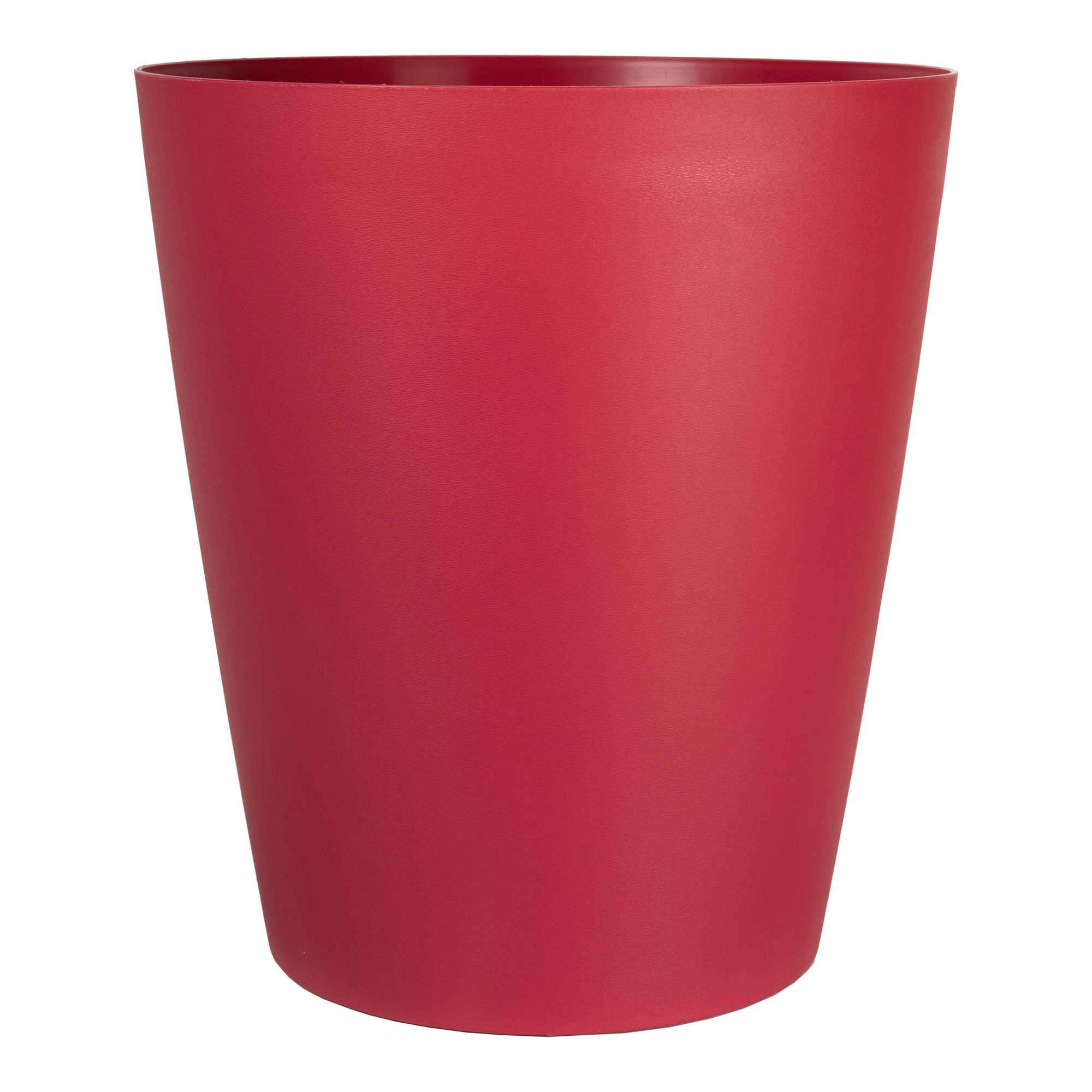 Jardinière Bistro ronde et rouge, 12'' x 13,63''