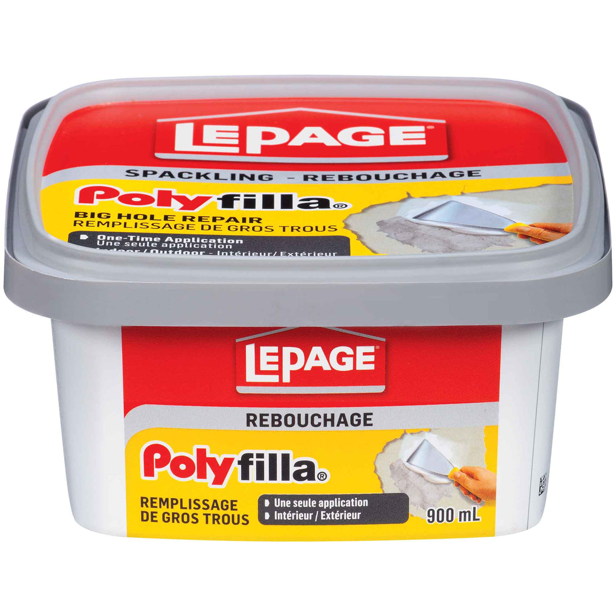 Plâtre reboucheur pour gros trous Polyfilla blanc, 900 ml