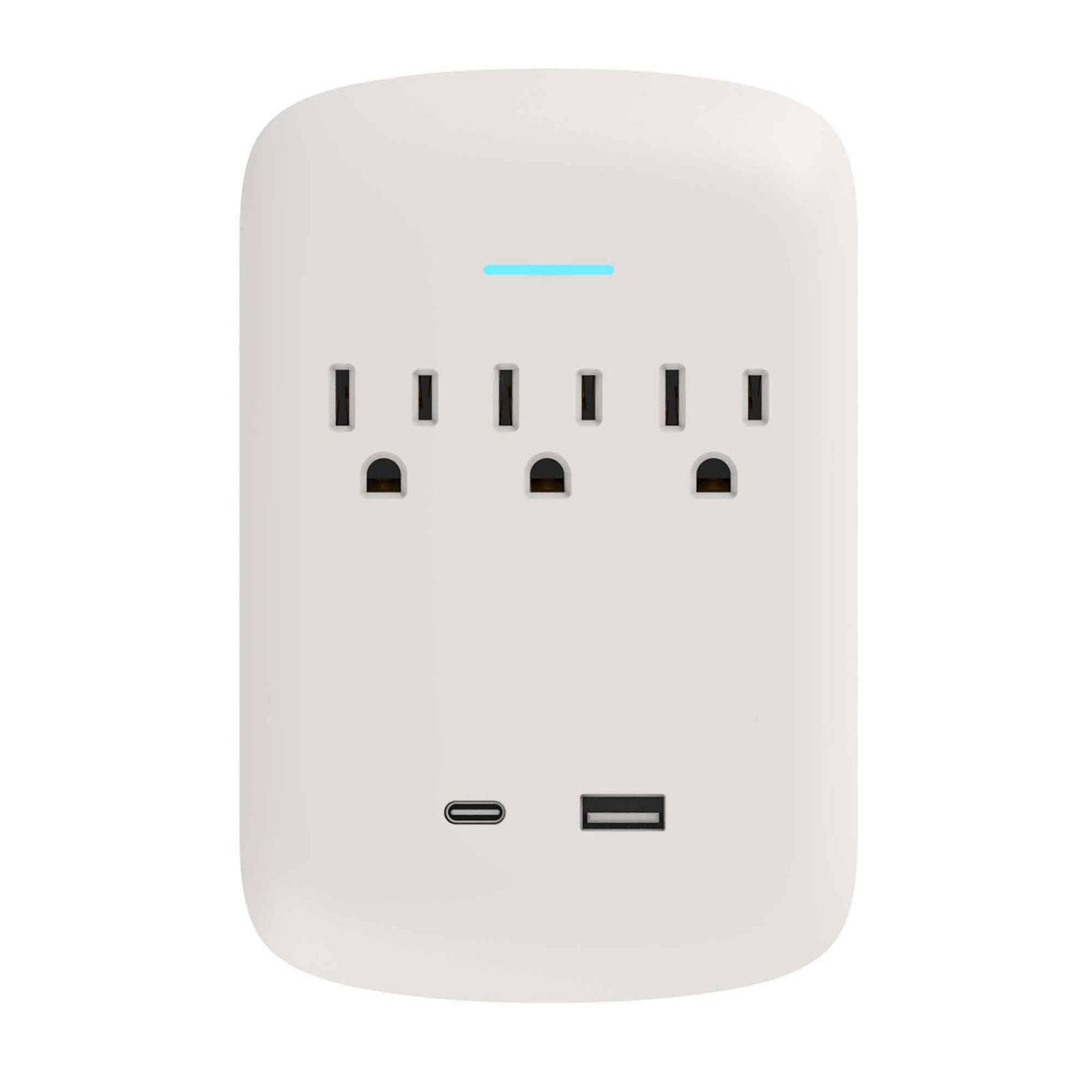 Adaptateur de prise murale avec 3 prises et 2 ports USB