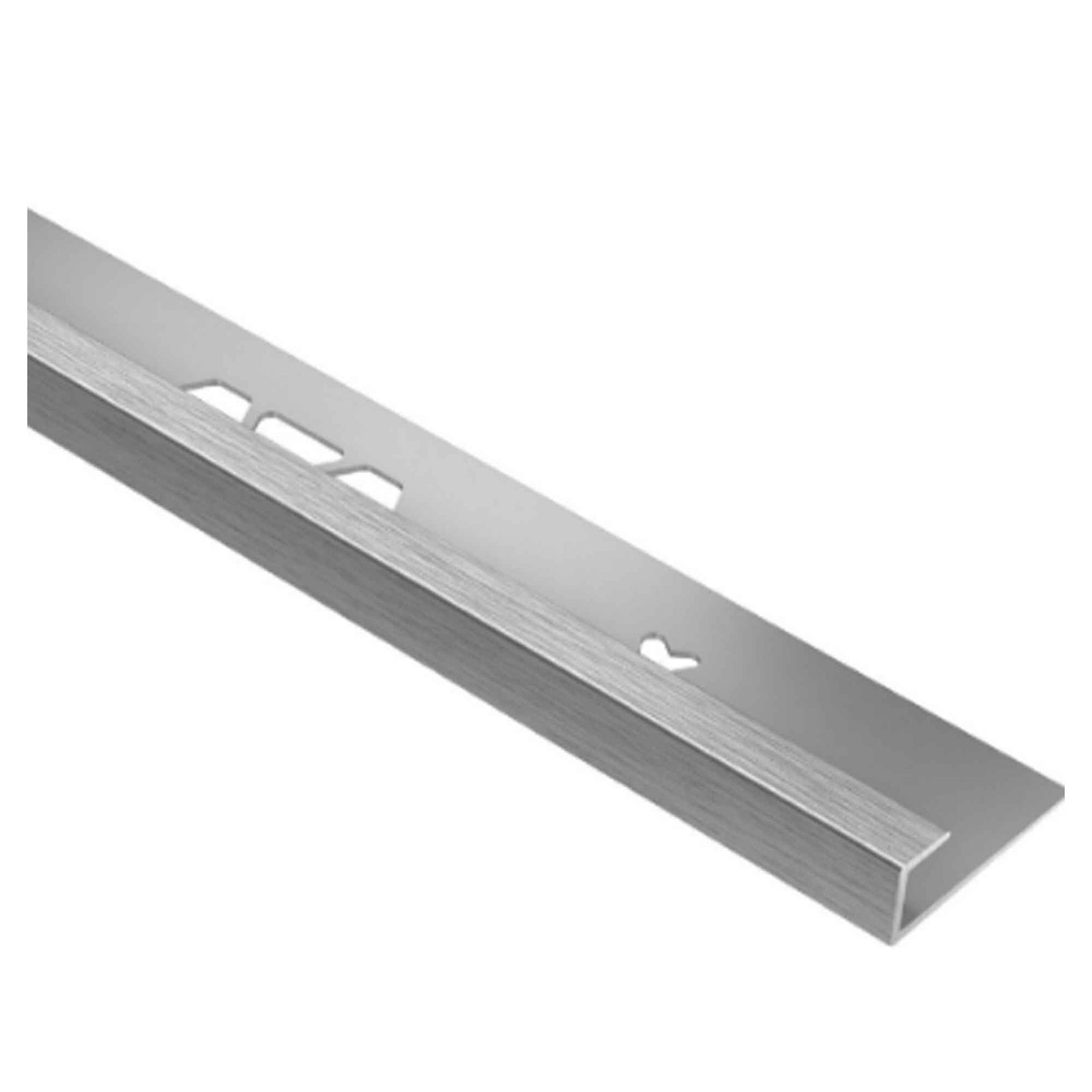 Moulure profilée VINPRO-S de bordure en aluminium chromé brossé, 5/32''