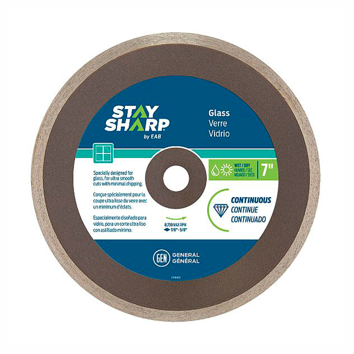 Lame de scie pour la pâte de verre, 7''