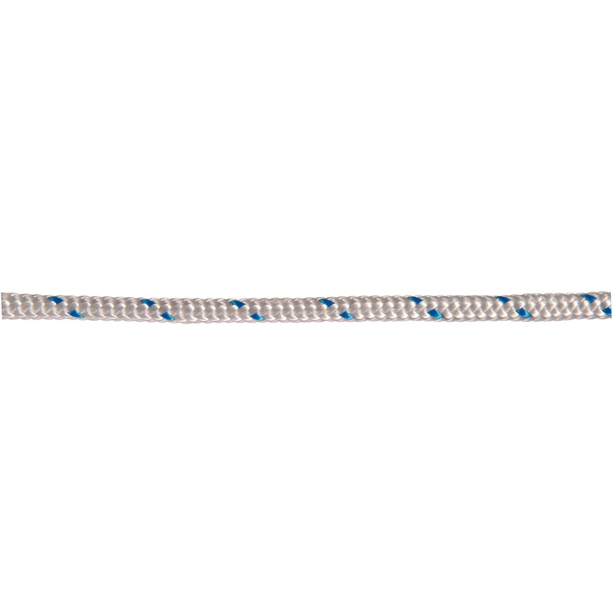 Corde à linge tressée en polyester de 1/4&#39;&#39;, blanche et bleue - 150&#39;