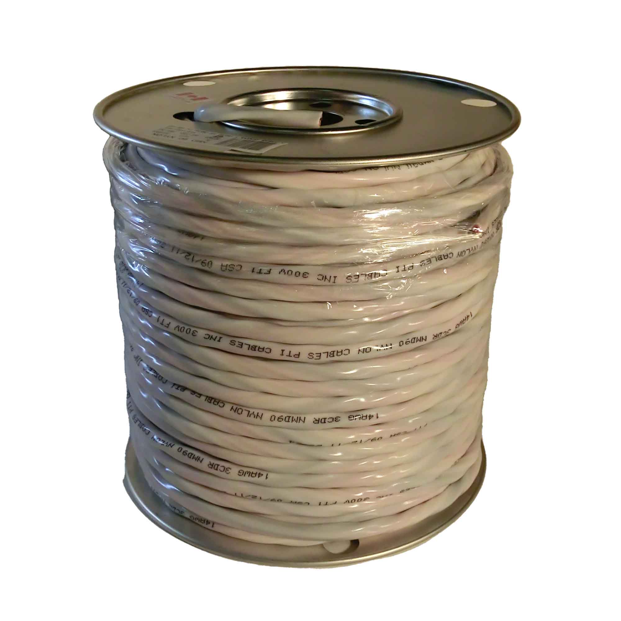 Fil domestique de construction NMD90 14/3 en blanc, 150 m