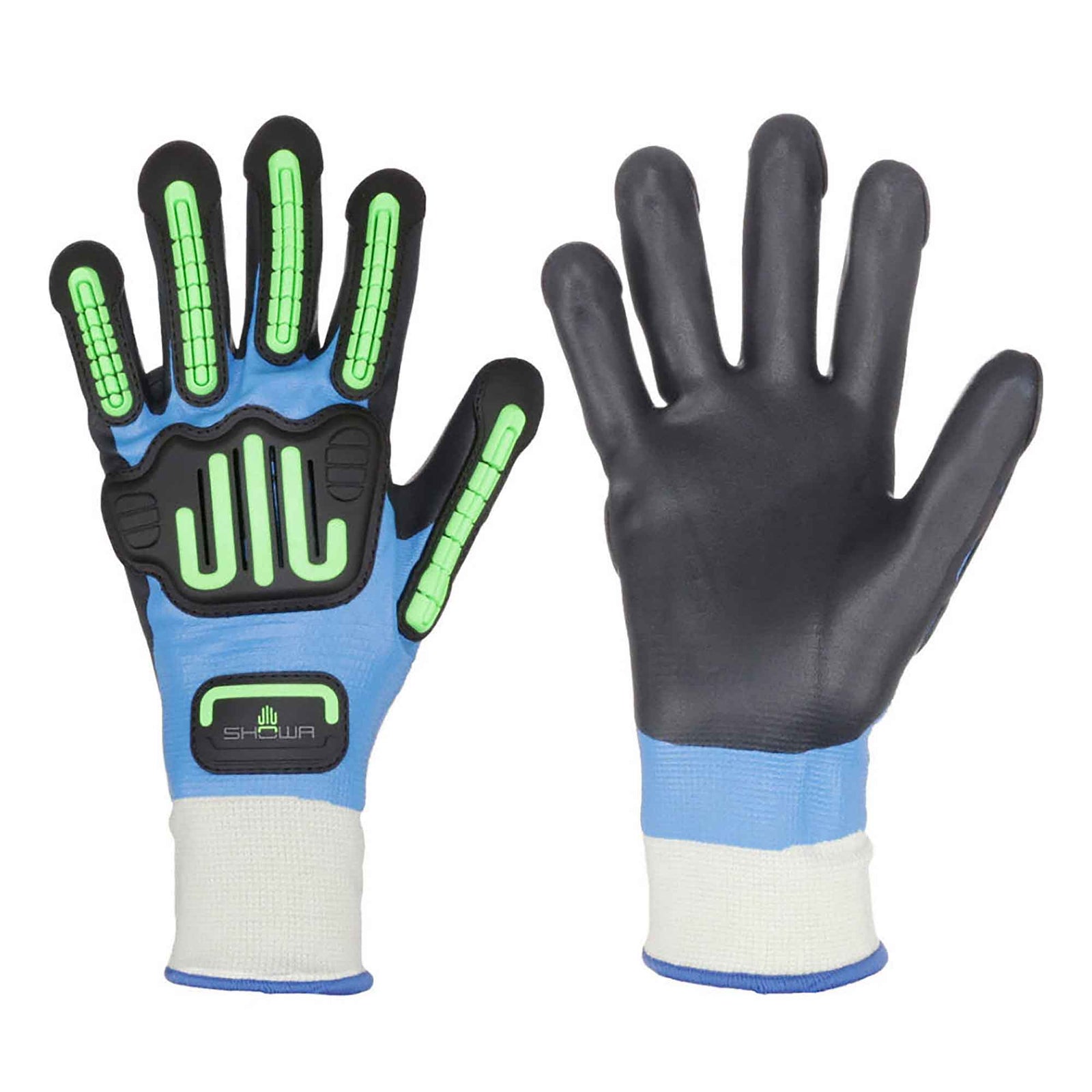 gant de motocycliste, noir et bleu, petit