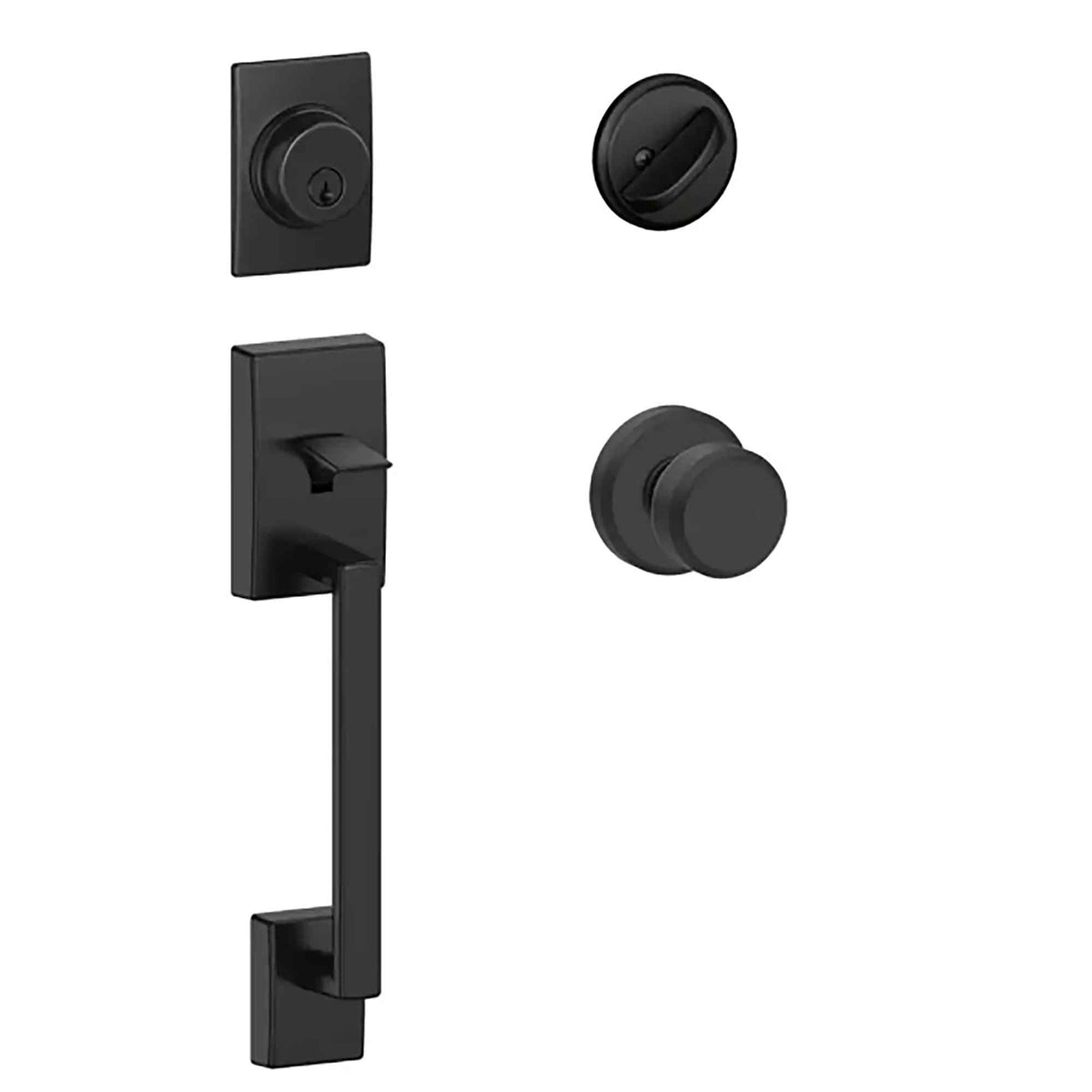 Clenche d'entrée Century Bowery / Greyson, noir mat