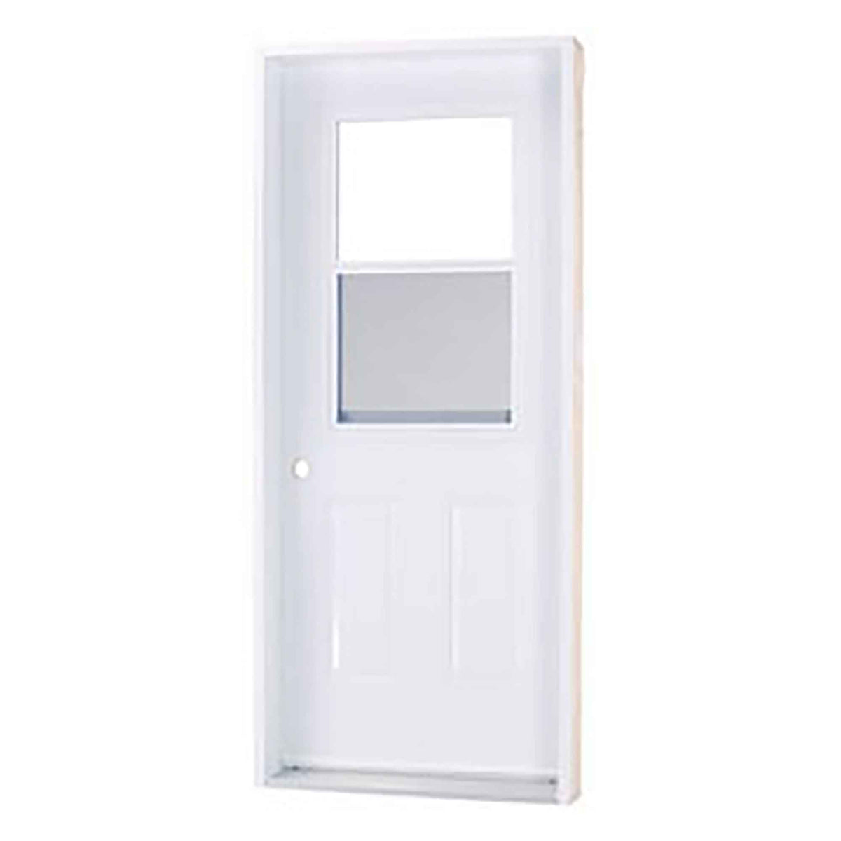 Porte d&#39;acier extérieur, modèle B03, gauche 34&#39;&#39;, guillotine,  blanc